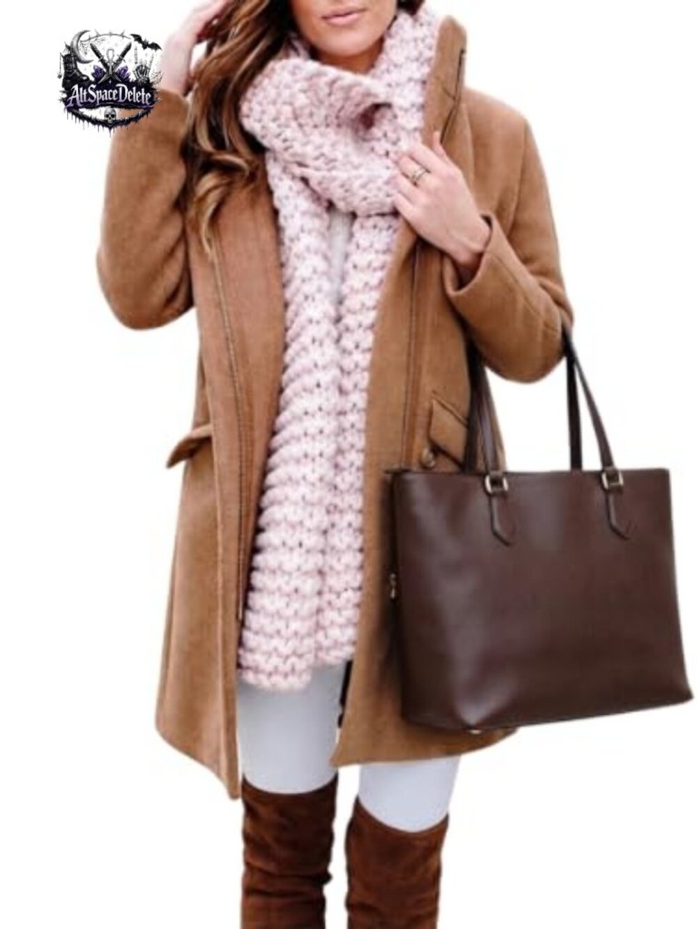 Womens Wool Blend Pea Coat Zip Front Stand Collar Business Casual